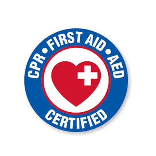 First aid certification logo