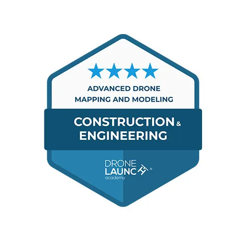 Drone launch construction & engineering certificate logo