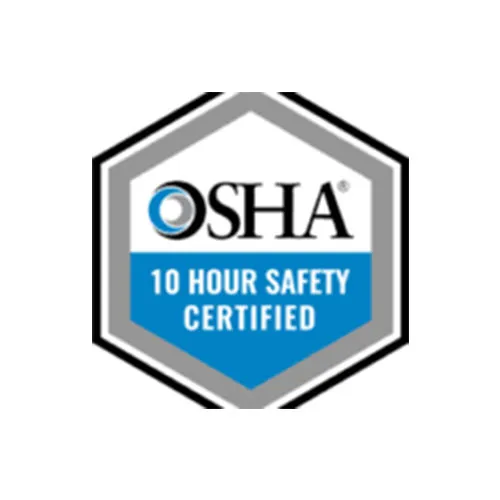OSHA 10 hour safety certification logo